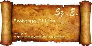 Szobonya Ellina névjegykártya
